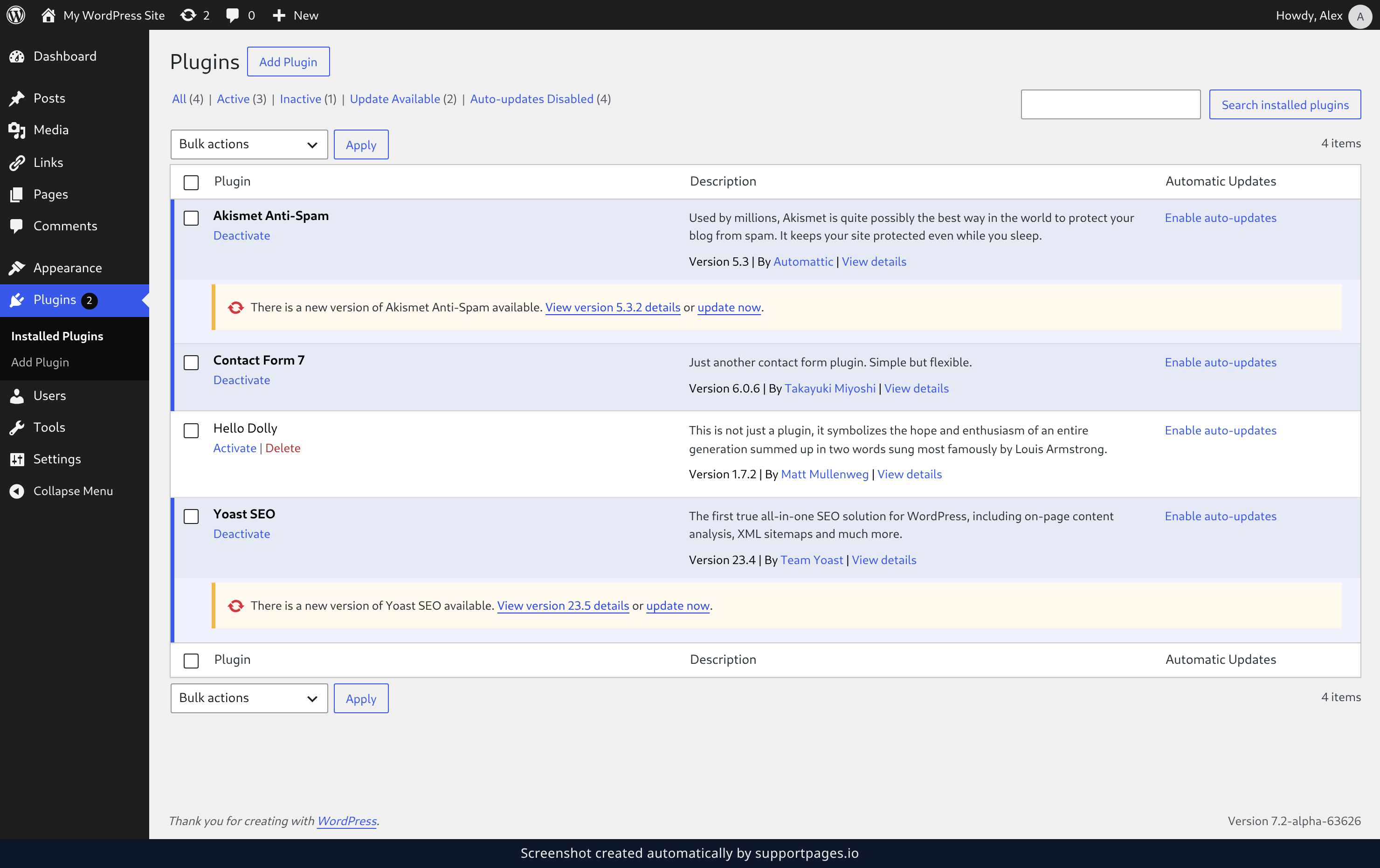See which plugins have new versions illustration