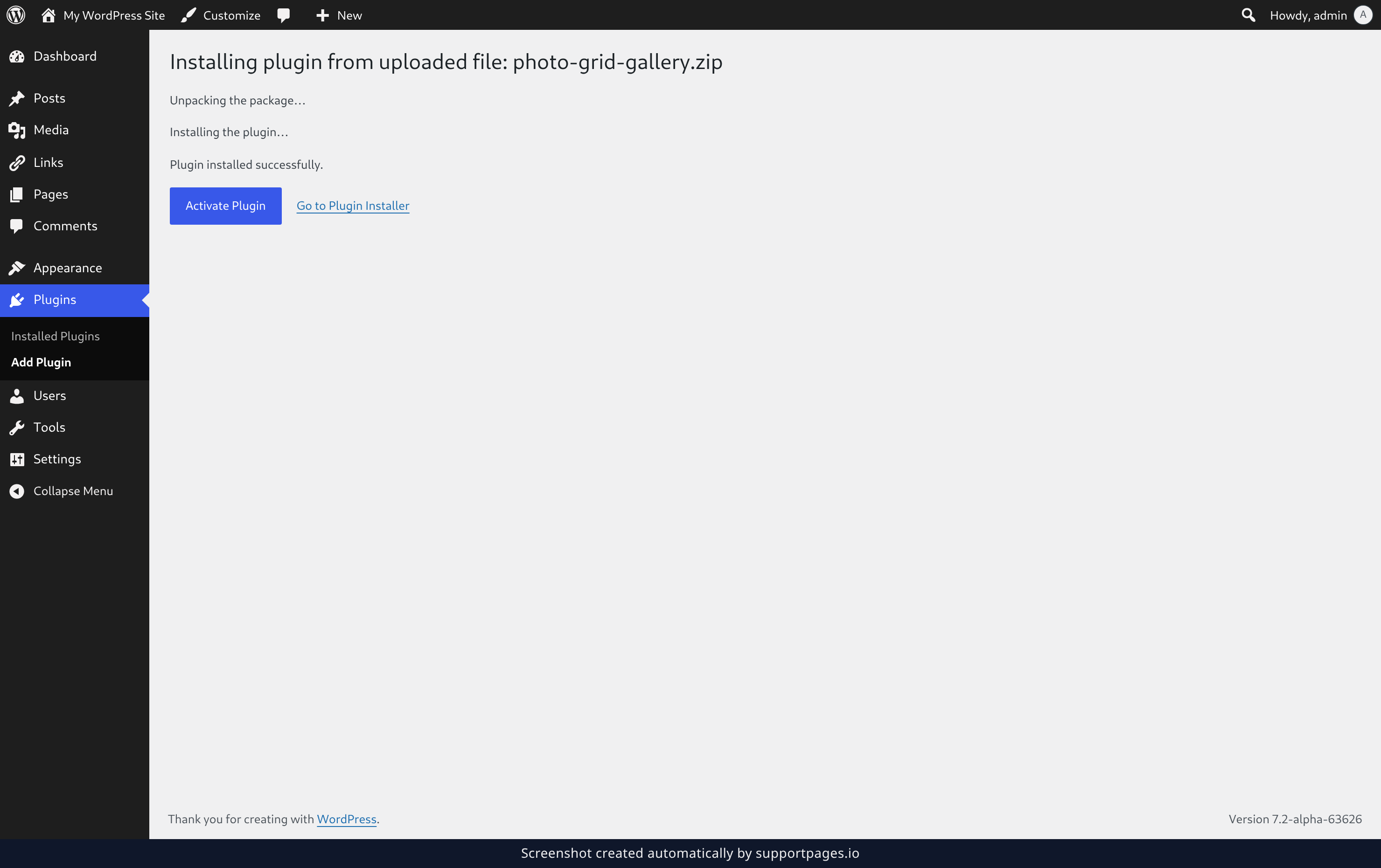 Activate your new plugin illustration