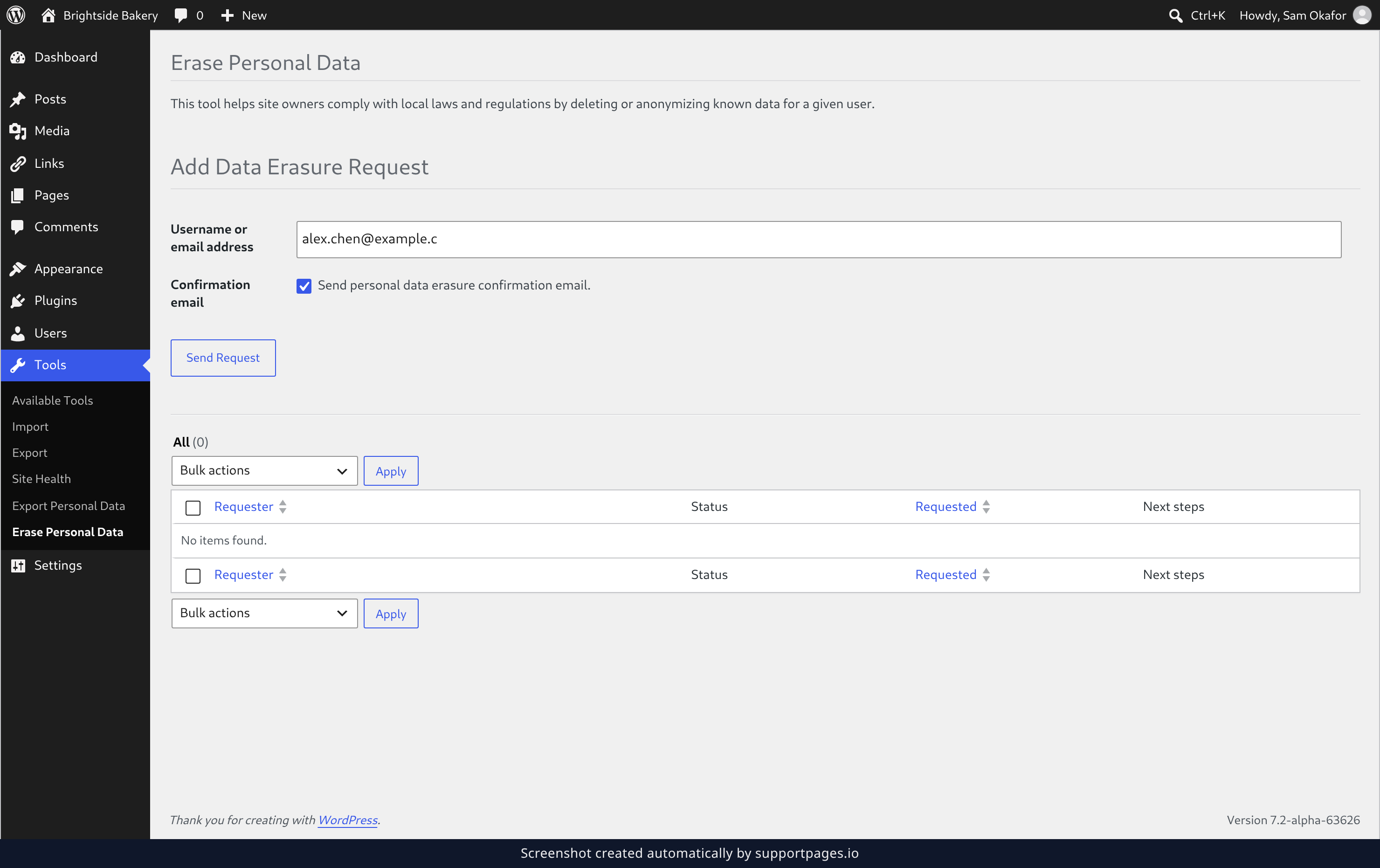 Open the tool and add a request illustration