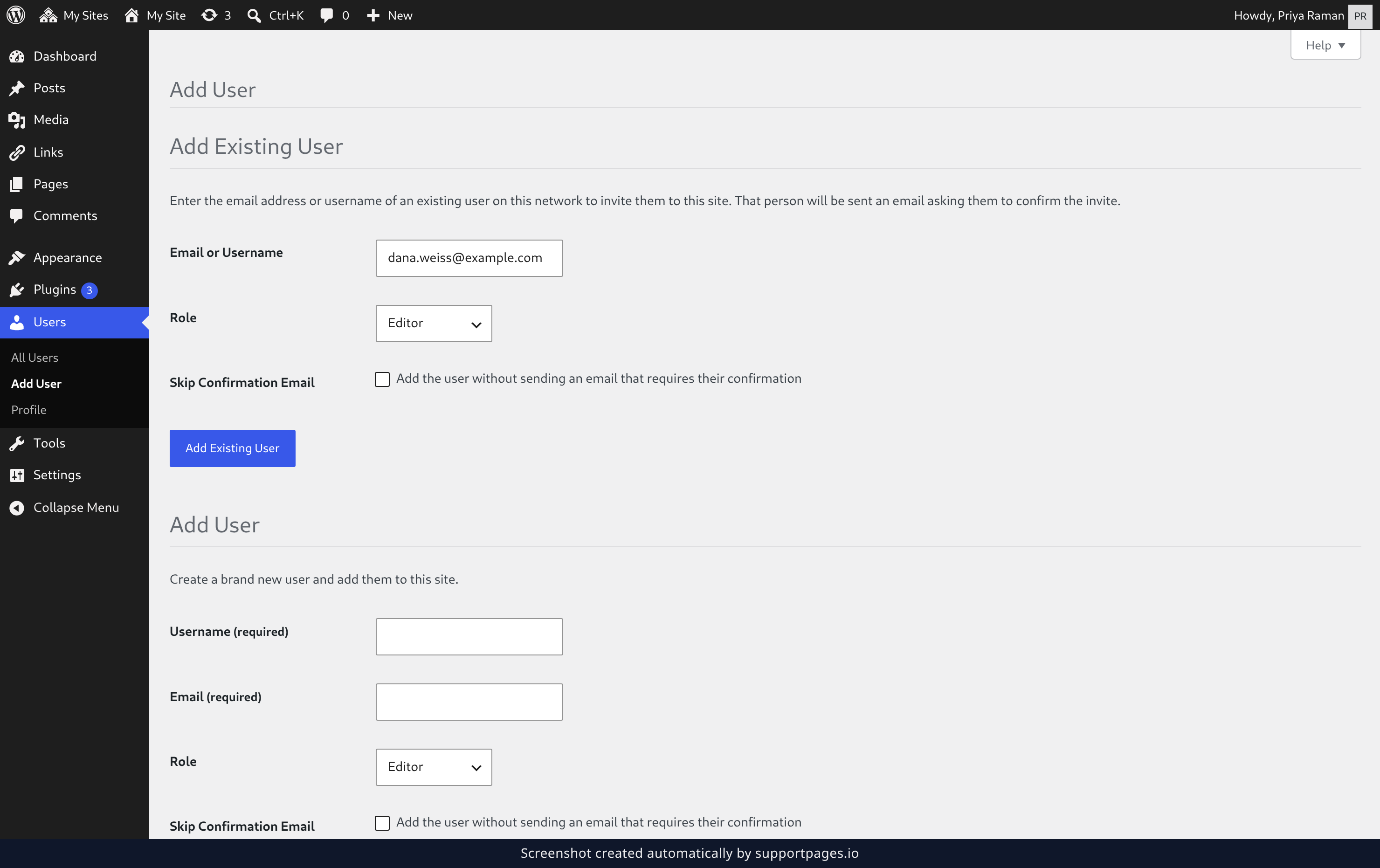 Enter the account you want to add illustration