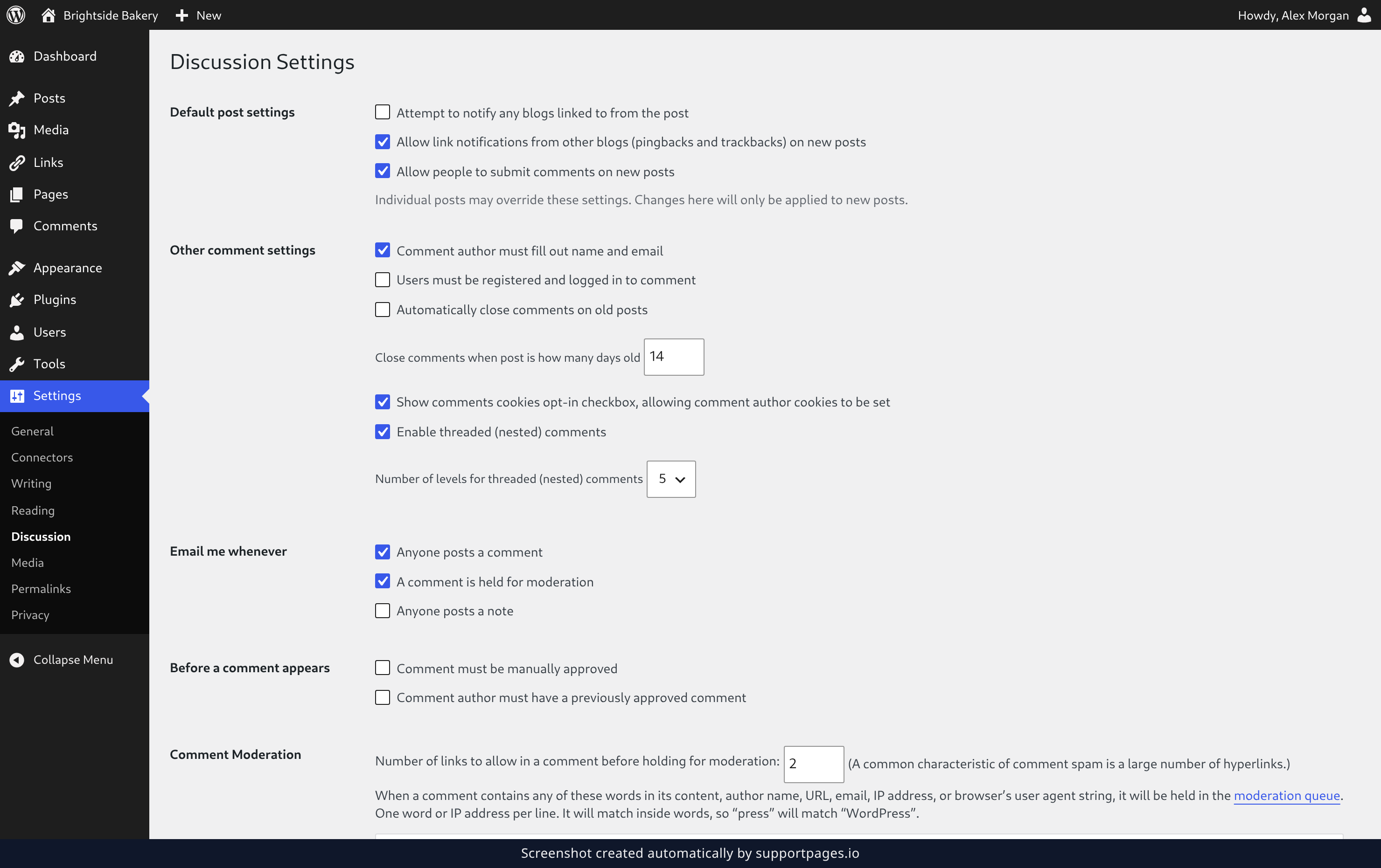 Make sure the notification emails are switched on illustration