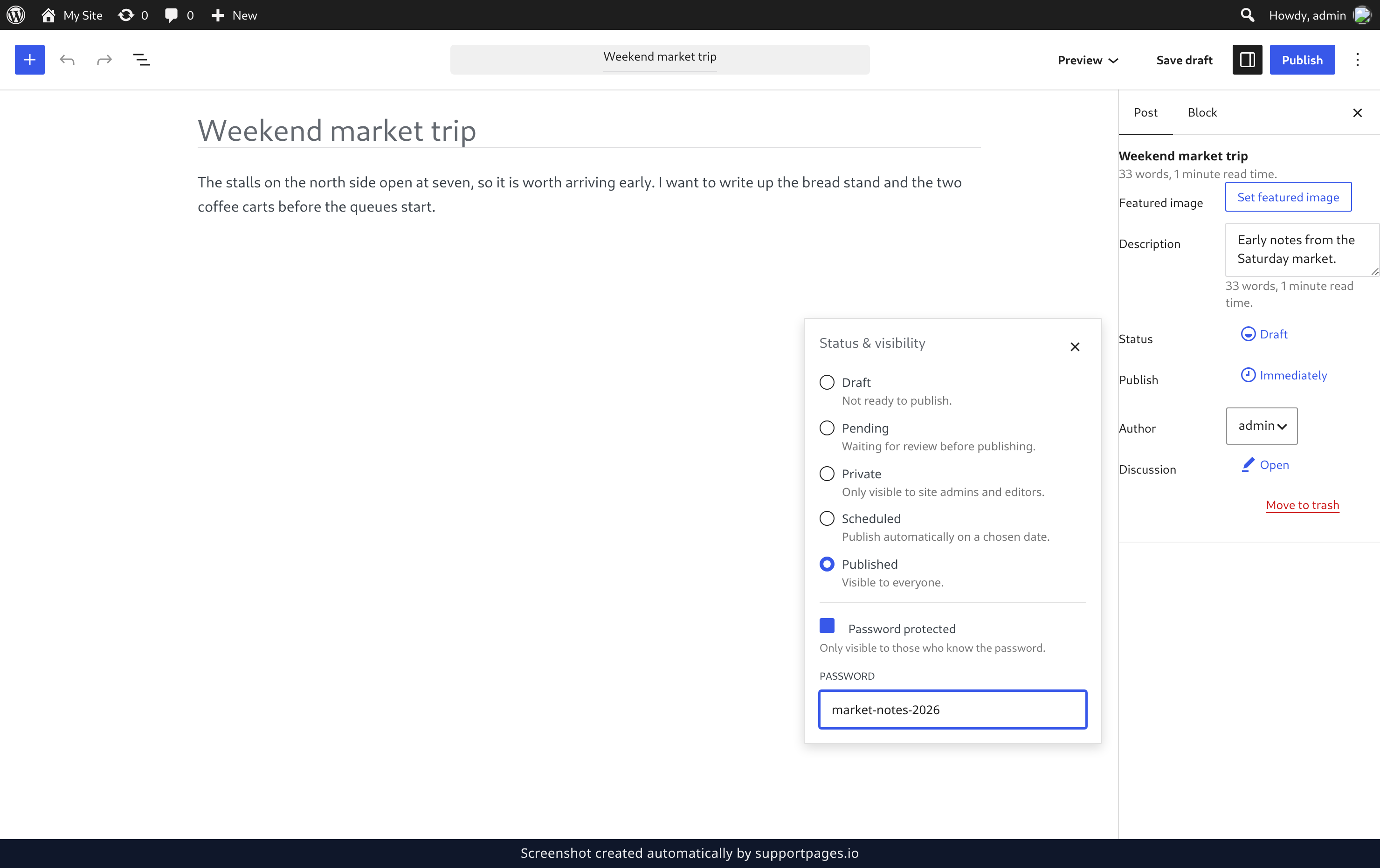 Or protect it with a password illustration
