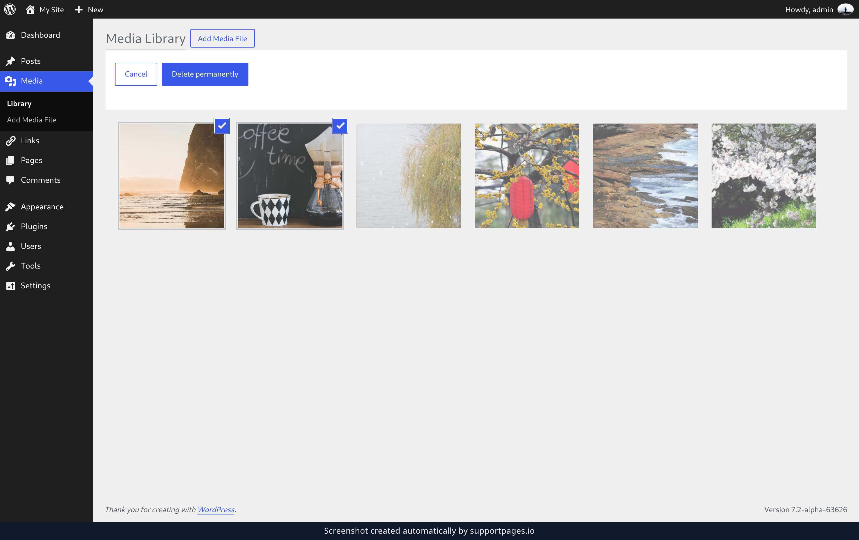 Select the files you want to remove illustration