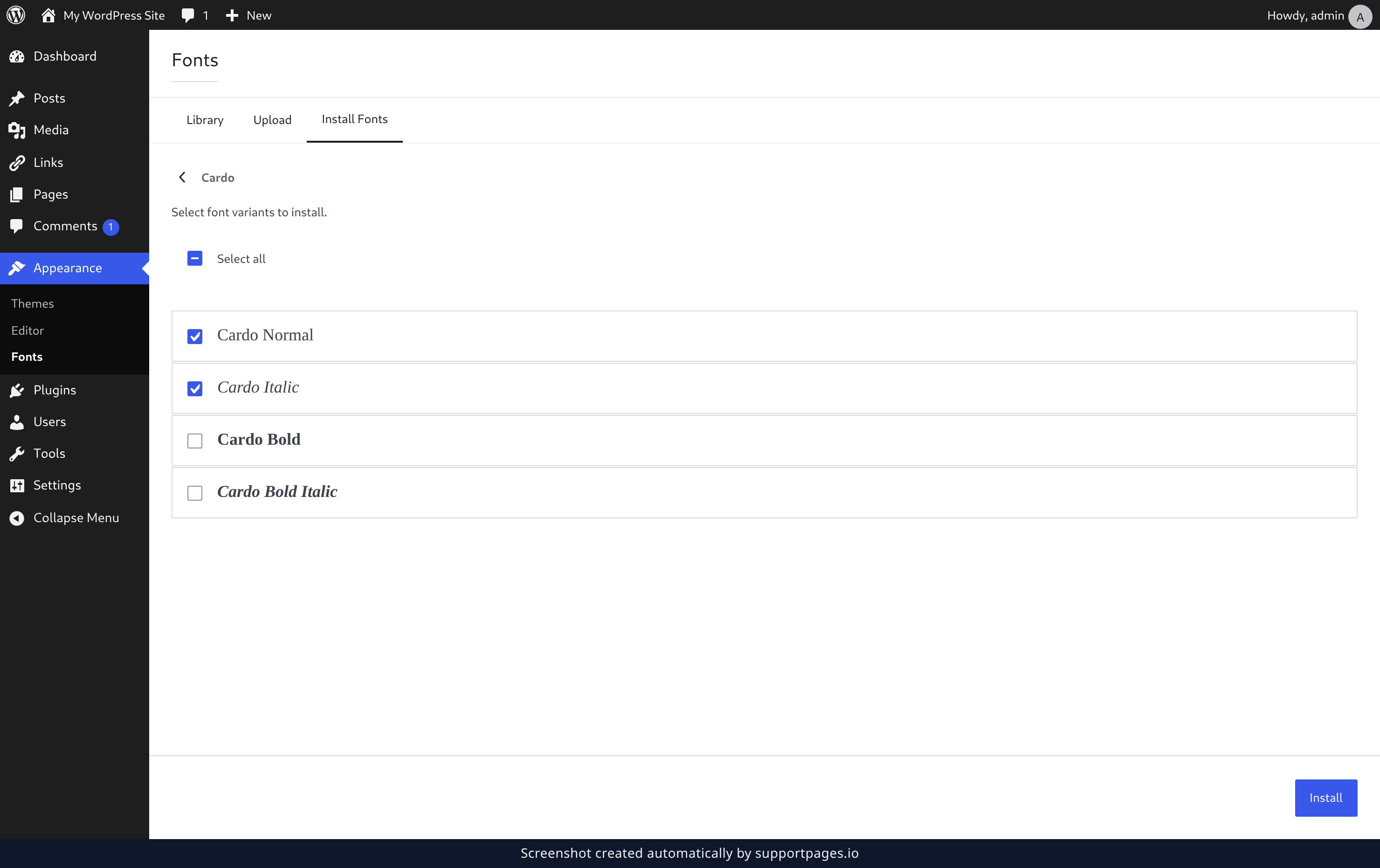 Install the styles you need illustration