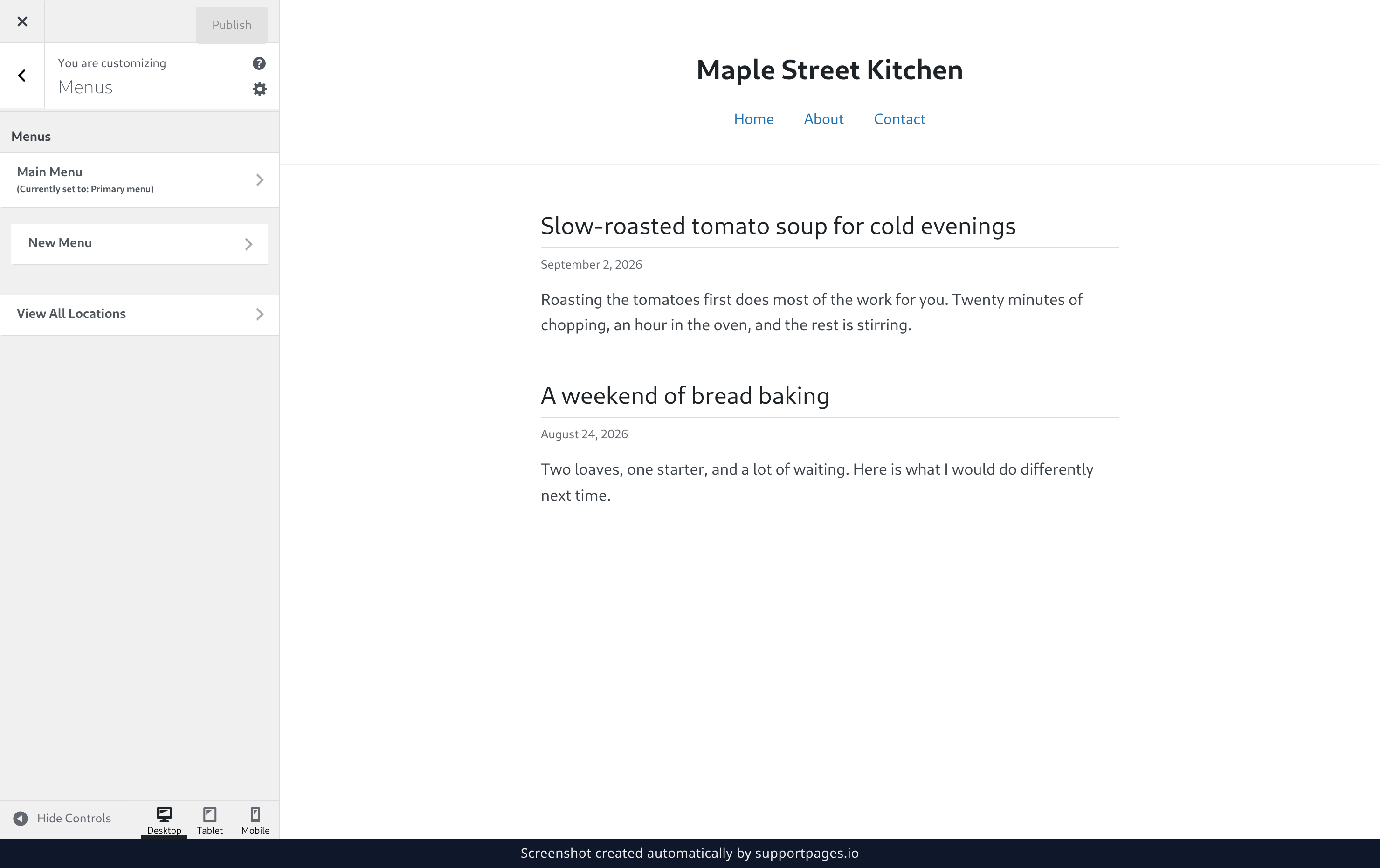 Open the menu you want to build illustration
