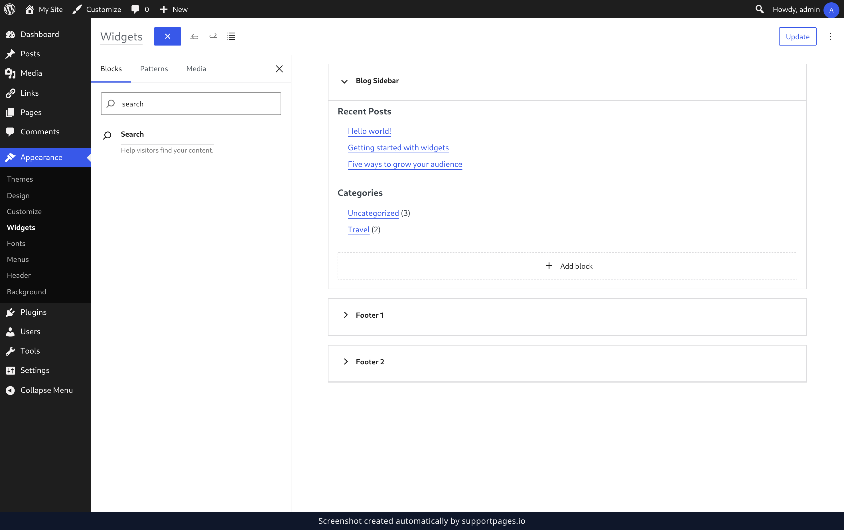Add a widget illustration